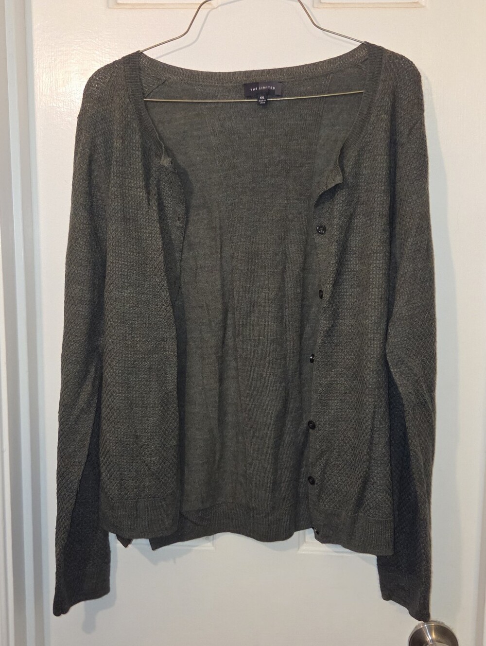 The Limited Olive Green Button-Up Cardigan Sweater.  Size XXL